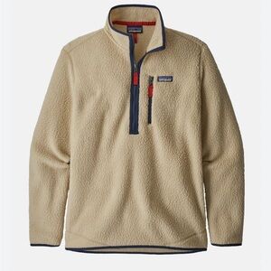 Patagonia Men's Beige Zip-Up Fleece Sweater